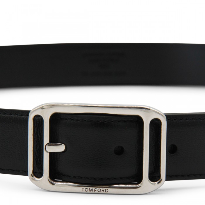 BLACK LEATHER BELT 2