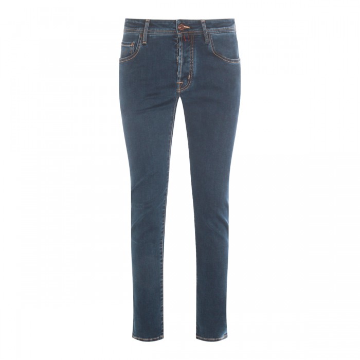 DARK BLUE COTTON NICK JEANS