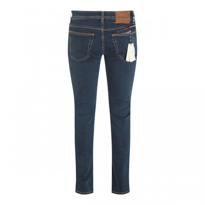 DARK BLUE COTTON NICK JEANS 2