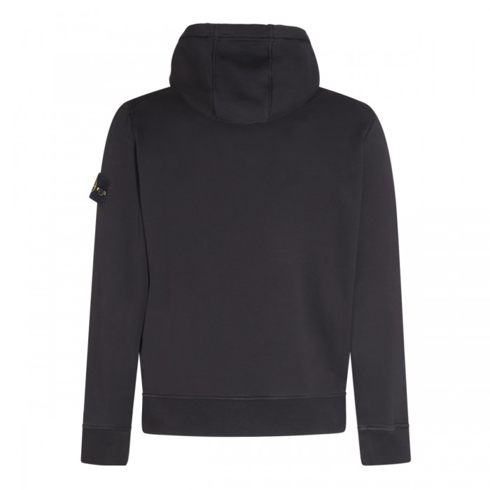 BLACK COTTON HOODIE SWEATSHIRT 2