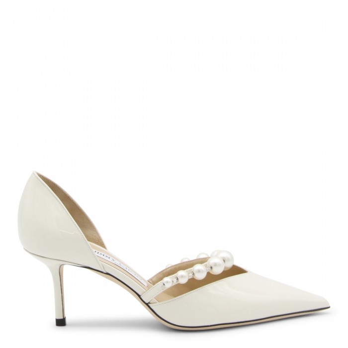 LATTE AND WHITE AURELIE PUMPS