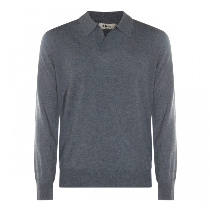 BLUE WOOL KNITWEAR