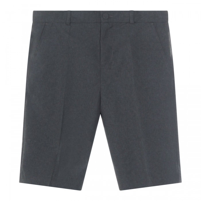 GREY WOOL SHORTS