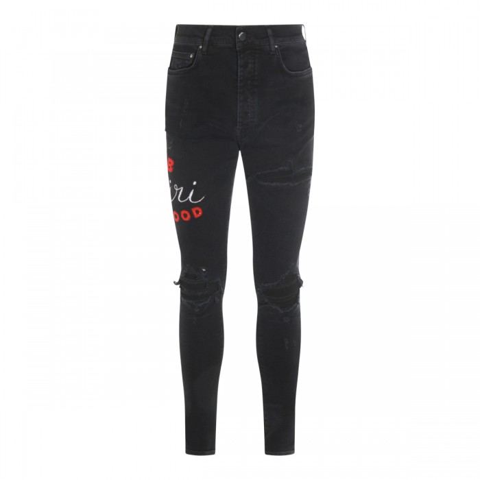 BLACK COTTON DENIM JEANS