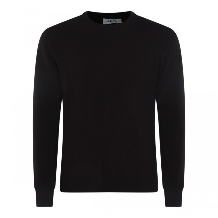 BLACK WOOL KNITWEAR