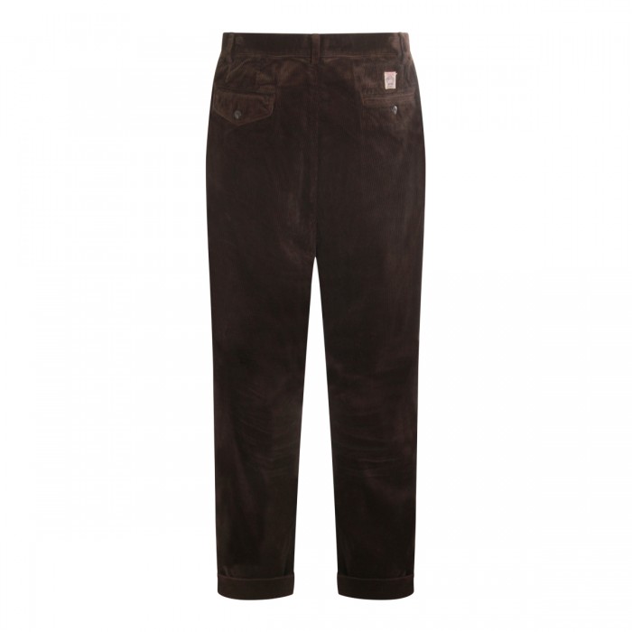 DARK BROWN COTTON PANTS 2