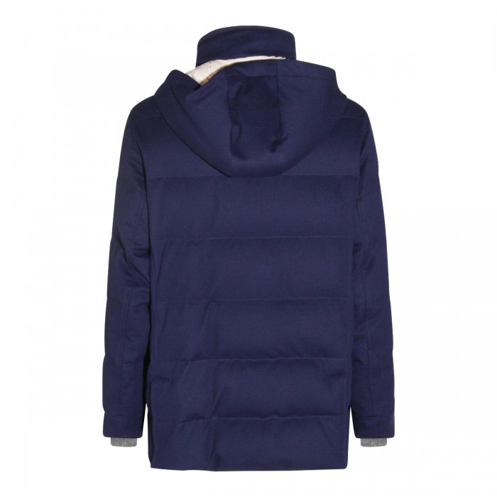 DARK BLUE WOOL DOWN JACKET 2