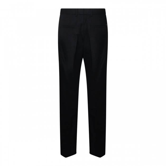 BLACK VIRGIN WOOL TROUSERS 2