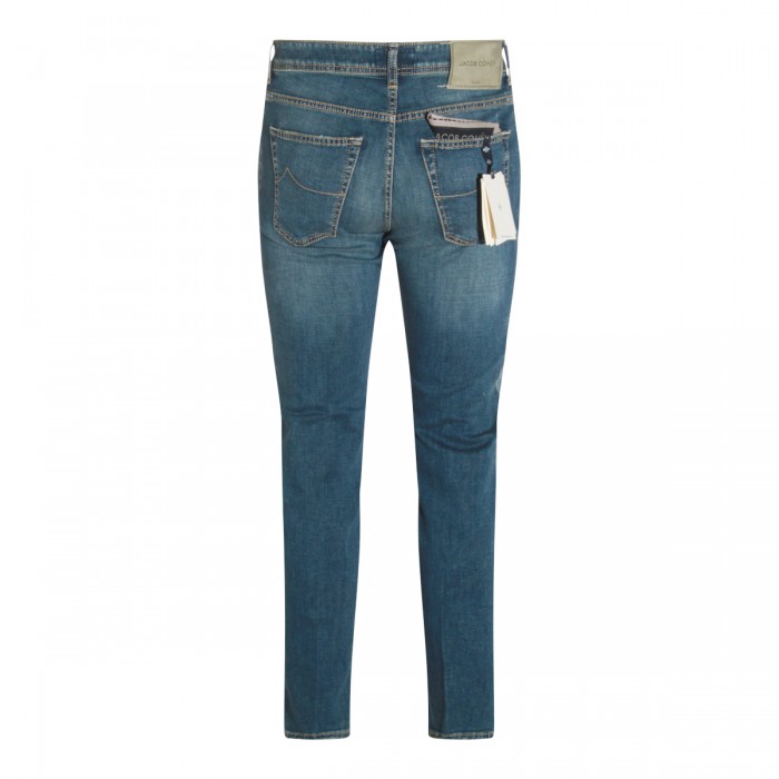 BLUE COTTON DENIM JEANS 2