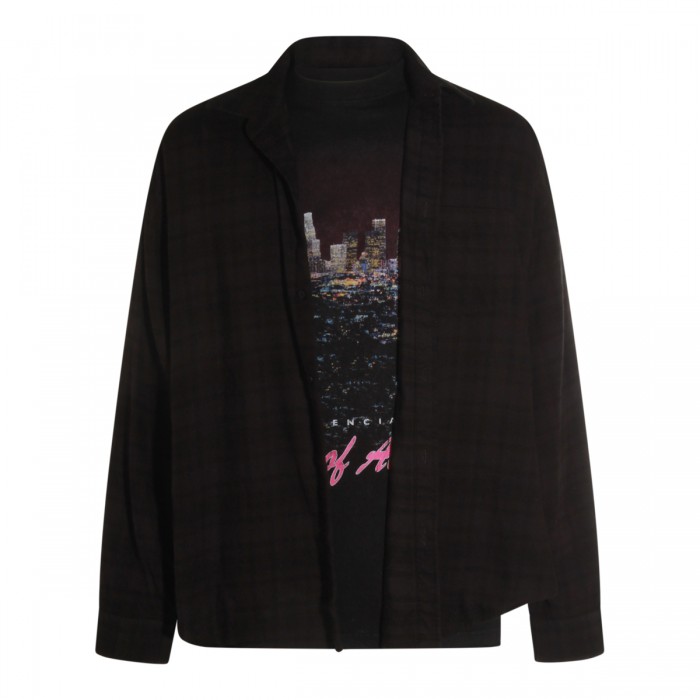BLACK COTTON OVERDYED SHIRT