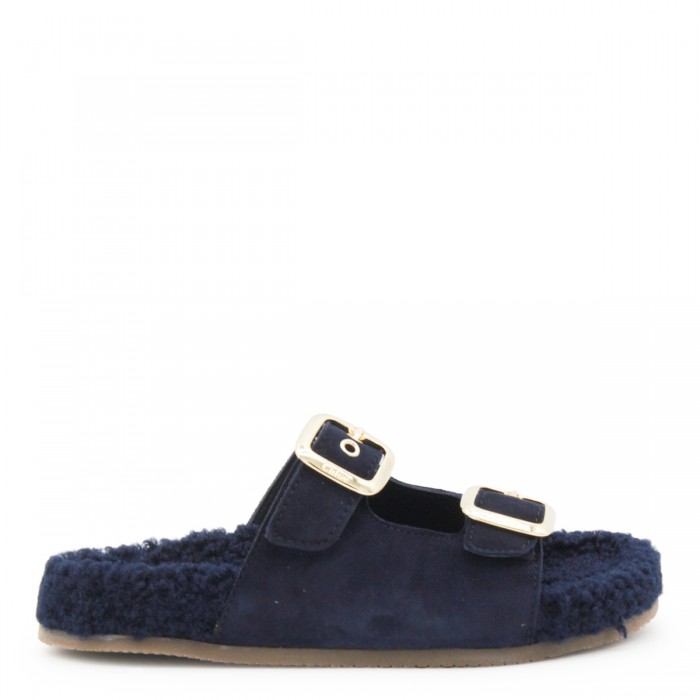 BLUE LEATHER SANDALS