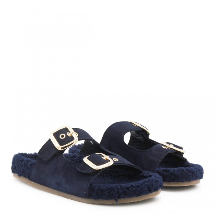 BLUE LEATHER SANDALS 2