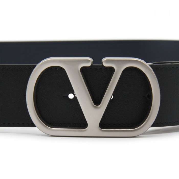 BLACK AND BLUE LEATHER BELT 2