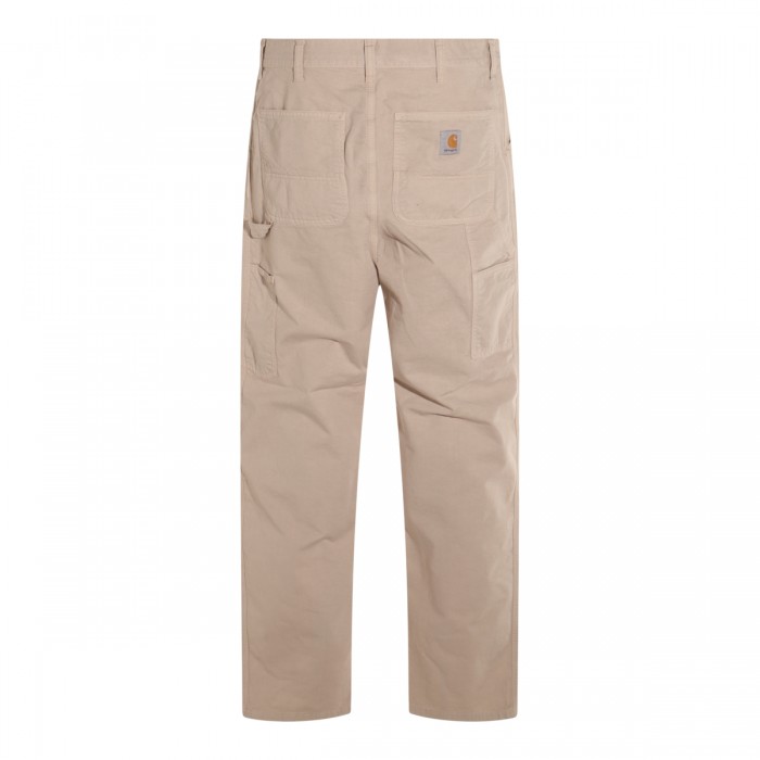 BEIGE COTTON SIGLE KNEE PANTS 2