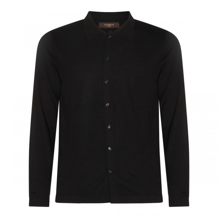 BLACK WOOL KNITWEAR