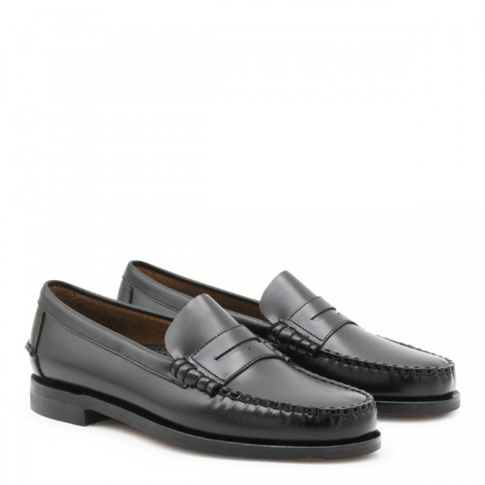 BLACK LEATHER LOAFERS 2