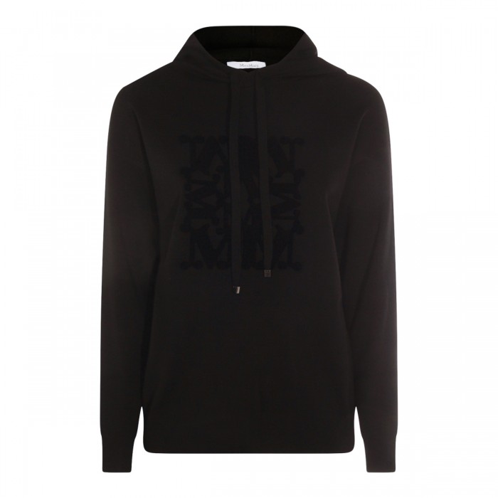 BLACK WOOL TADDEO SWEATSHIRT