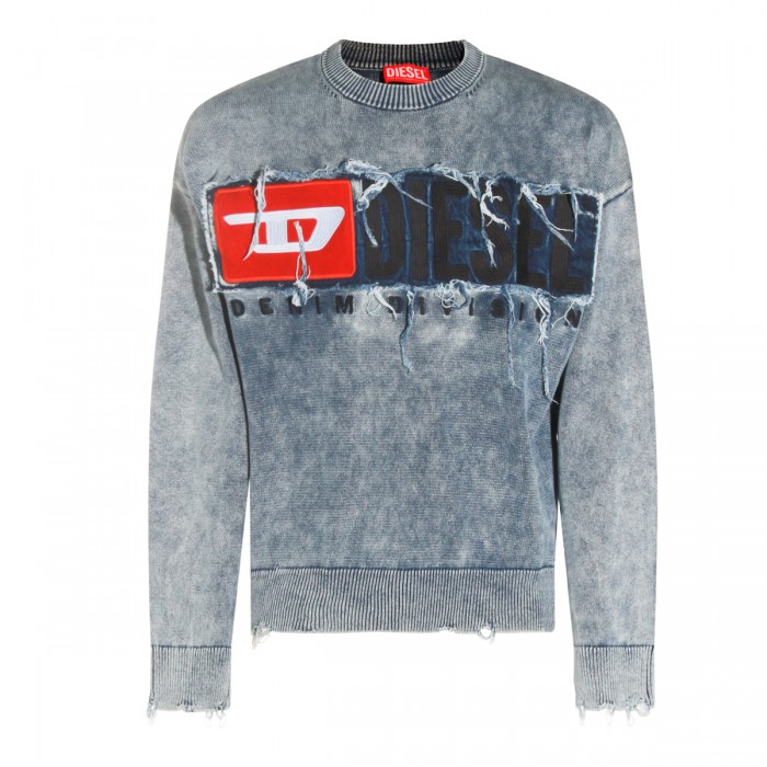 LIGHT BLUE COTTON KNITWEAR