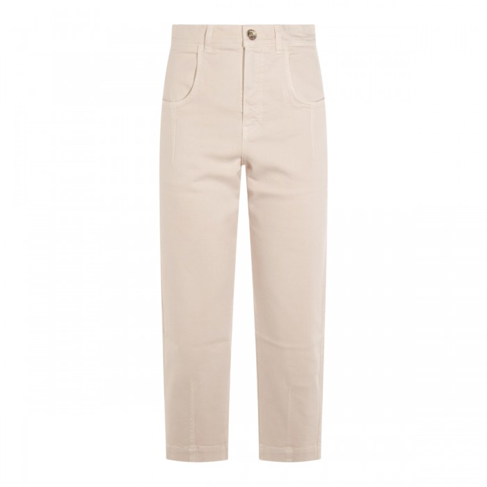 SAND COTTON JEANS