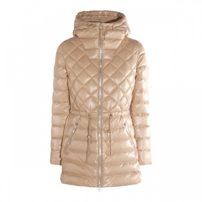 LIGHT CAMEL NYLON DOWN JACKET