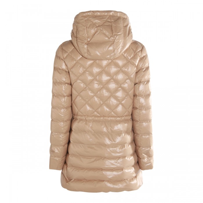 LIGHT CAMEL NYLON DOWN JACKET 2