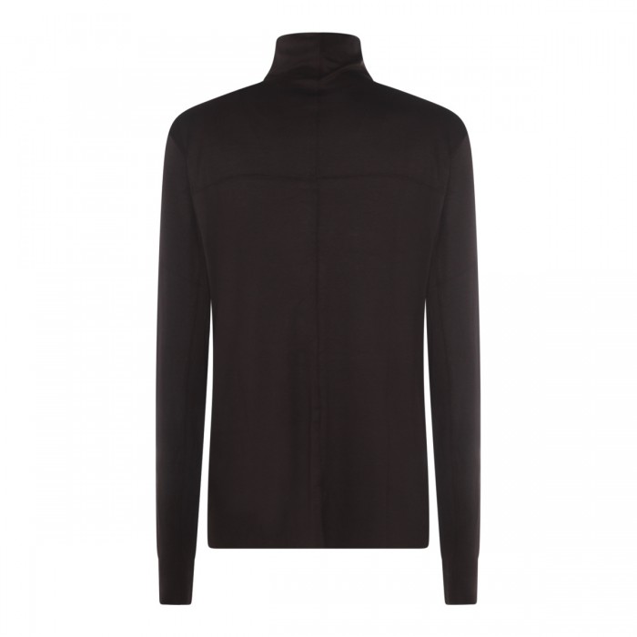 DARK BROWN VISCOSE T-SHIRT 2