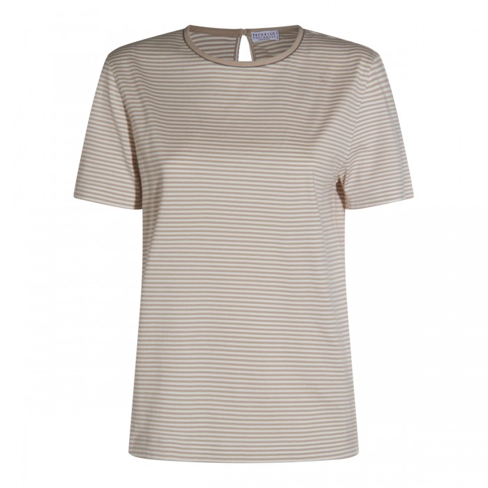 BEIGE COTTON T-SHIRT