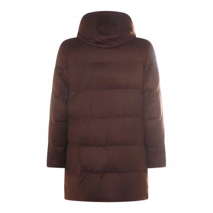DARK BROWN WOOL DOWN JACKET 2