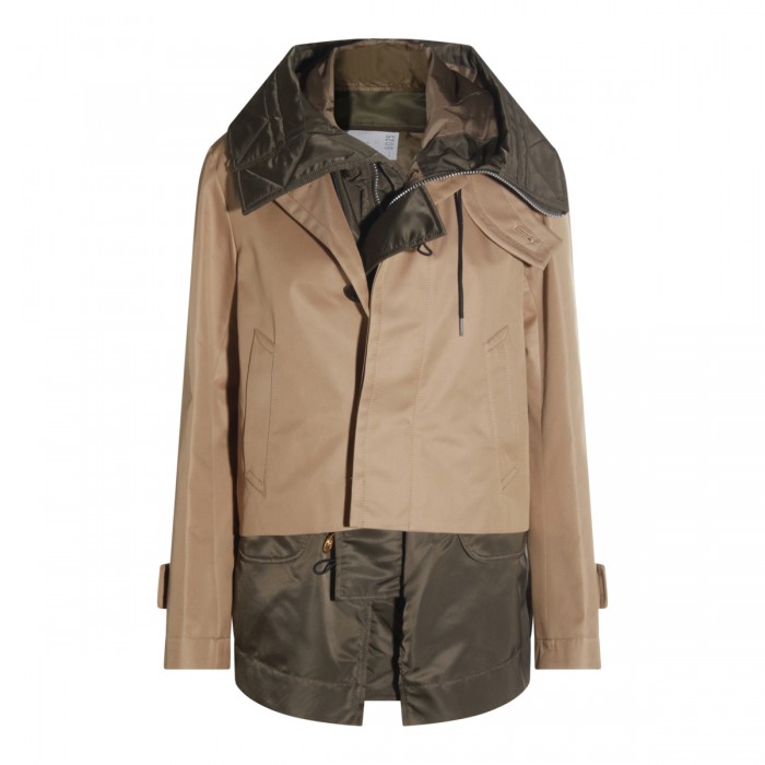 BEIGE AND MILITARY GREEN...