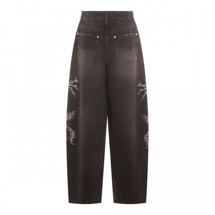 BLACK COTTON DENIM JEANS 2