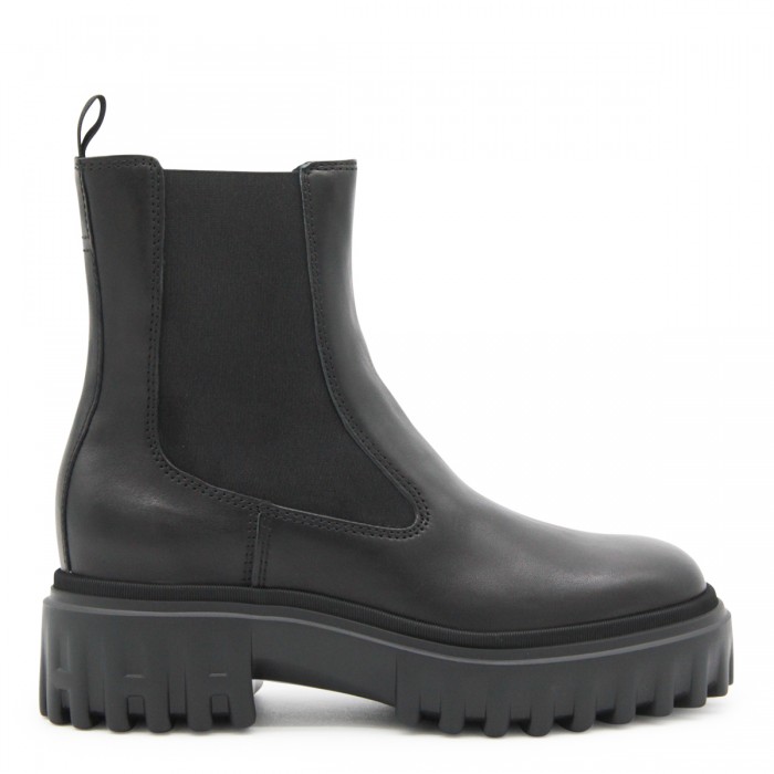 BLACK LEATHER BOOTS
