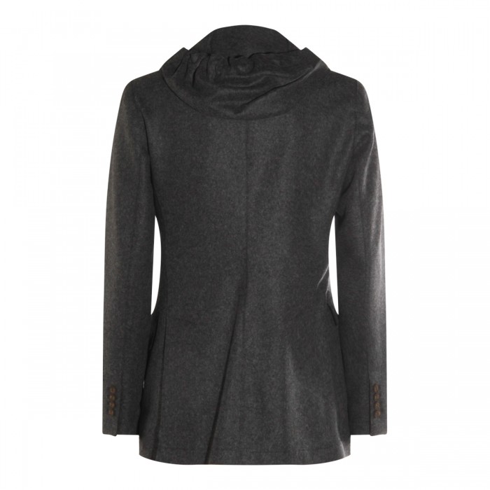 DARK GREY WOOL HODIE BLAZER 2