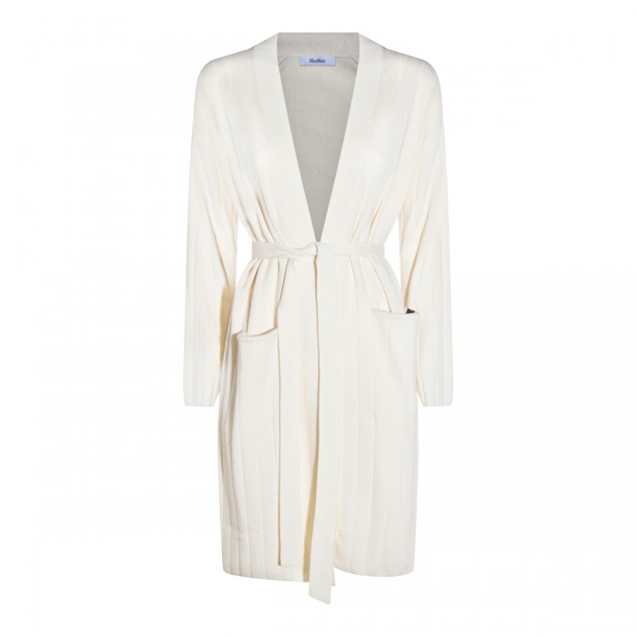 WHITE WOOL GIUSTO KNITWEAR