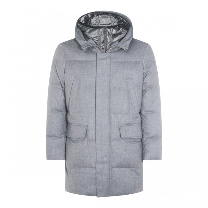 GREY WOOL DOWN JACKET