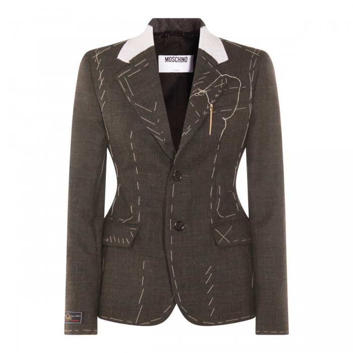 GREY WOOL BLAZER