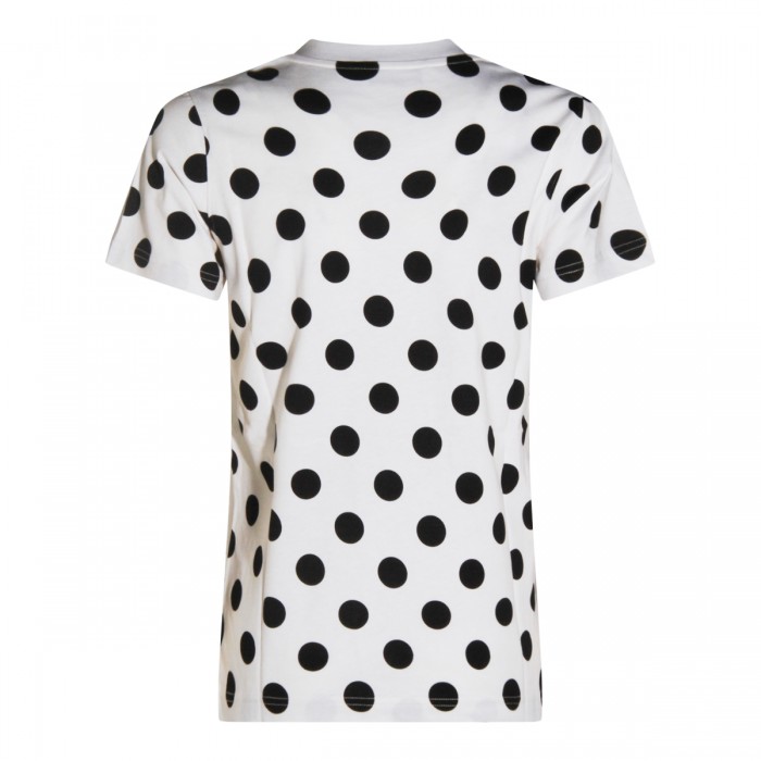 WHITE AND BLACK COTTON T-SHIRT 2