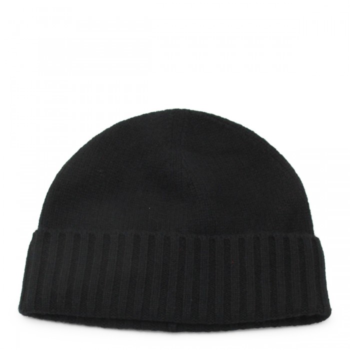 BLACK CASHMERE BEANIE