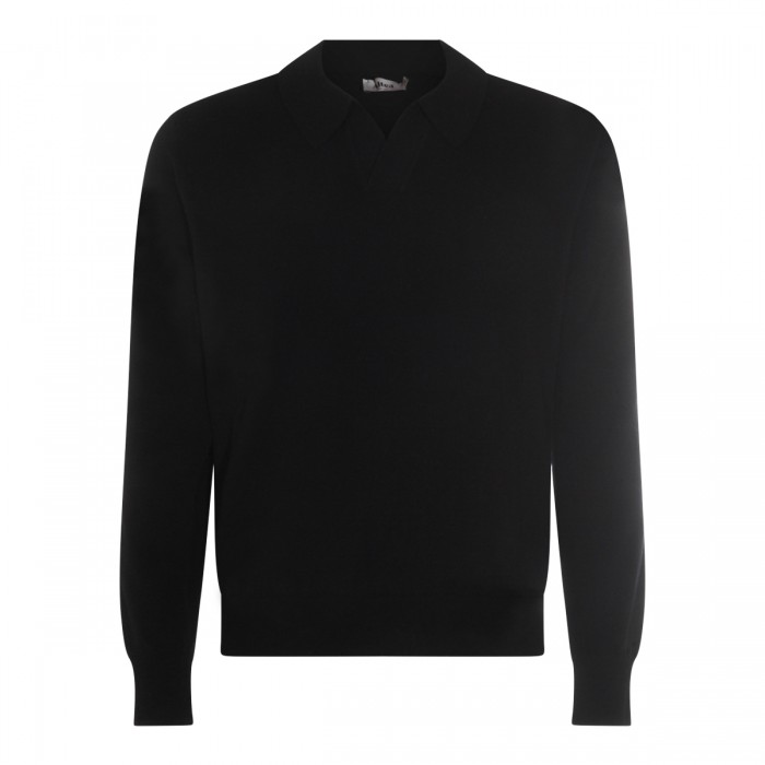 BLACK WOOL KNITWEAR