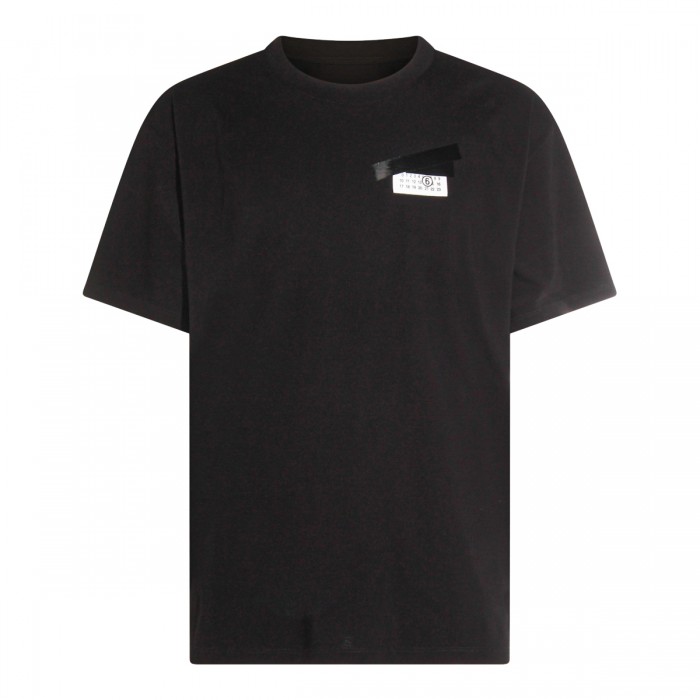 BLACK COTTON T-SHIRT