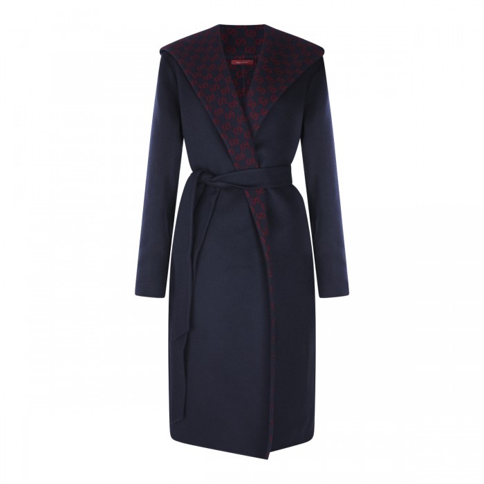 DARK BLUE WOOL COAT