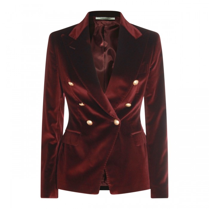 BORDEAUX COTTON VELVET BLAZER