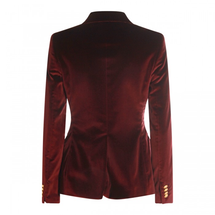 BORDEAUX COTTON VELVET BLAZER 2