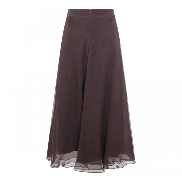 DARK BROWN SILK BALLET MIDI... 2