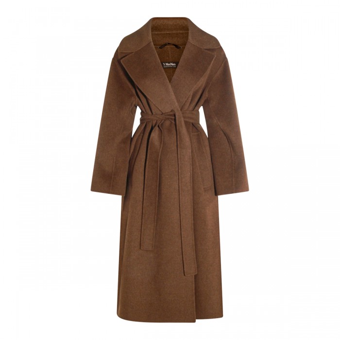 BROWN WOOL CUORE COAT