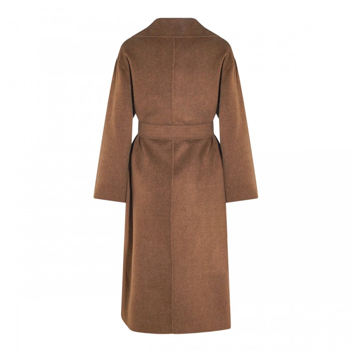 BROWN WOOL CUORE COAT 2