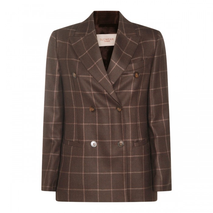 BROWN WOOL BLAZER