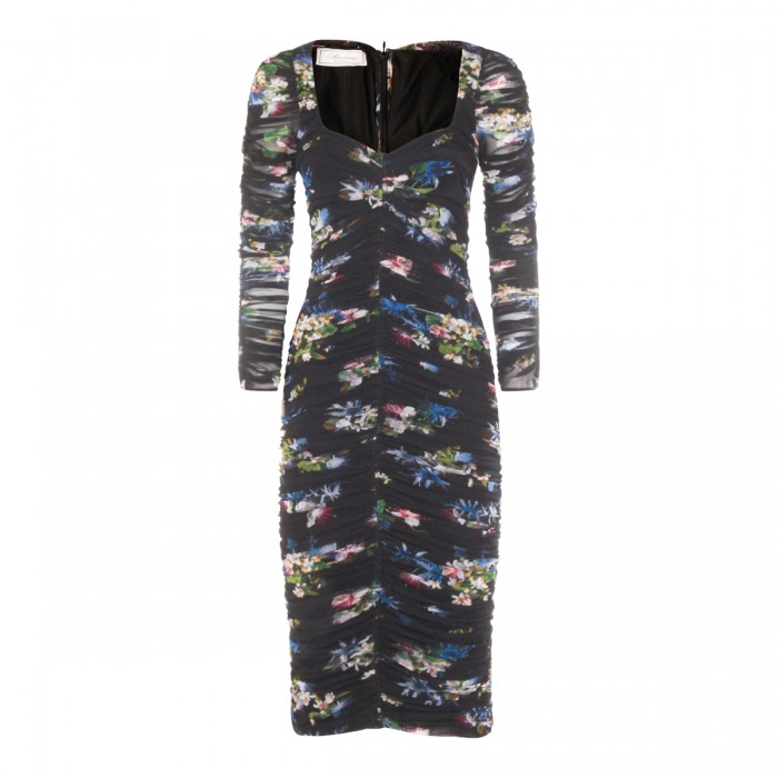 MULTICOLOR MIDI DRESS