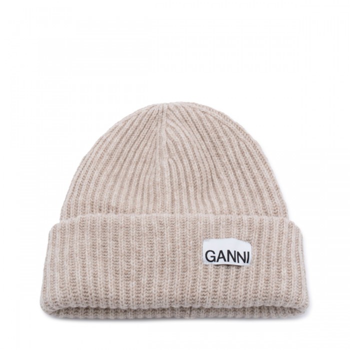 SAND WOOL BLEND BEANIE