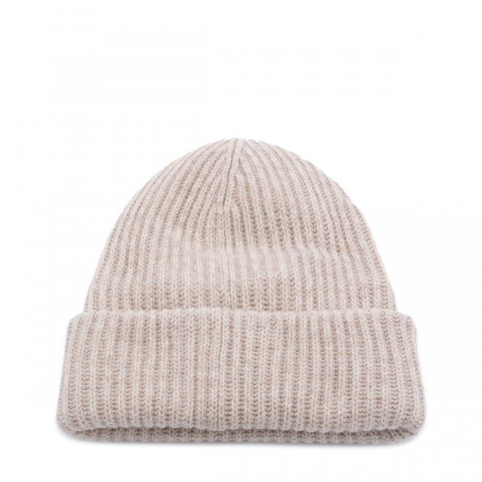 SAND WOOL BLEND BEANIE 2