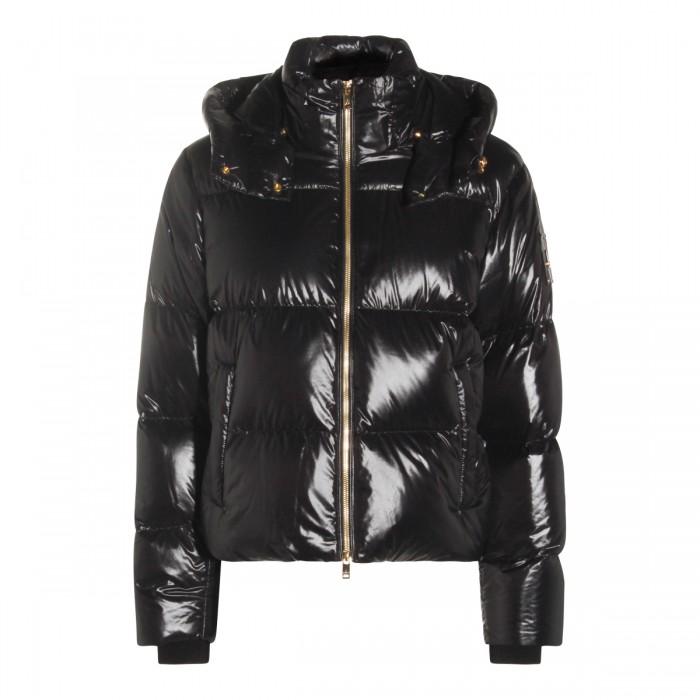 BLACK NYLON DOWN JACKET